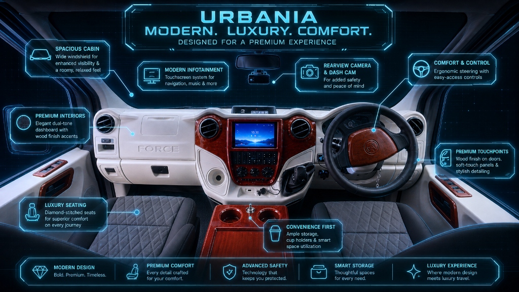 Force Urbania Luxury Cockpit & Specifications
